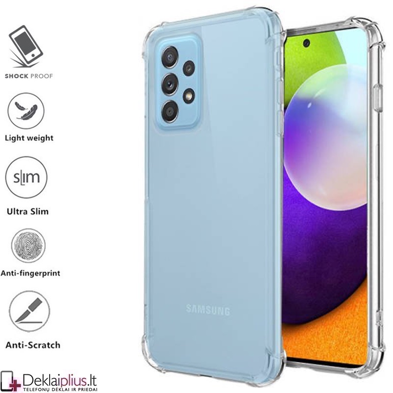 Silikoninis-Anti shock dėklas - permatomas (telefonui Samsung A72/A72 5G) Silikoninis-Anti shock dėklas - permatomas (telefonui Samsung A72/A72 5G)